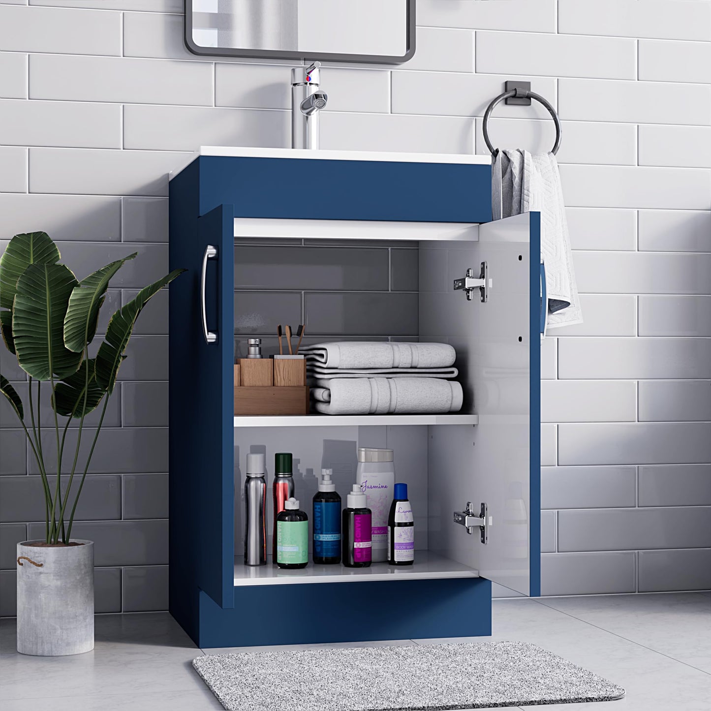 BELOFAY New York 500mm Floor Standing Bathroom Vanity Unit With Basin