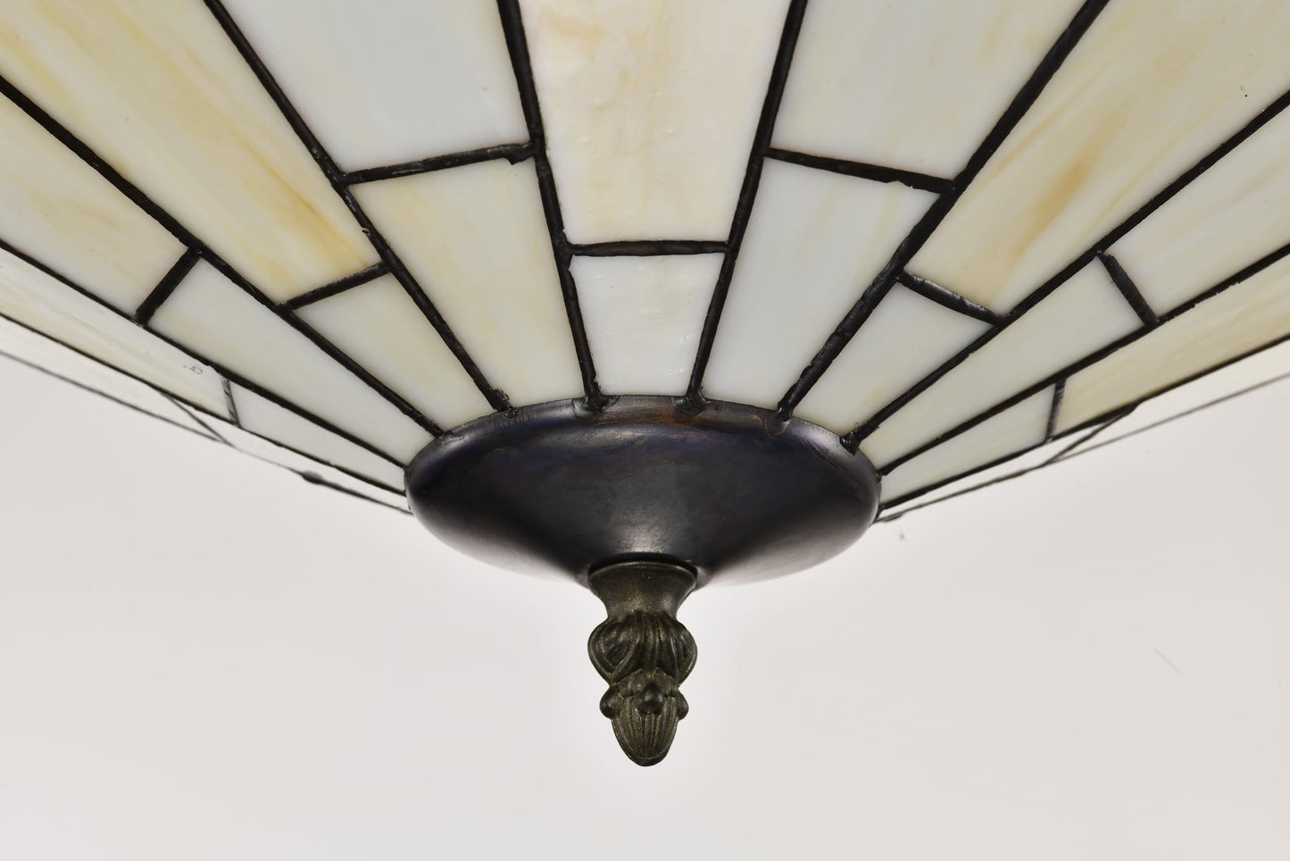 BELOFAY Mission Style Tiffany Ceiling Light Stained Glass Art Deco Handmade Uplighter Shade Ceiling Lights for Living Room, Bedroom, Dining Room and Kitchen