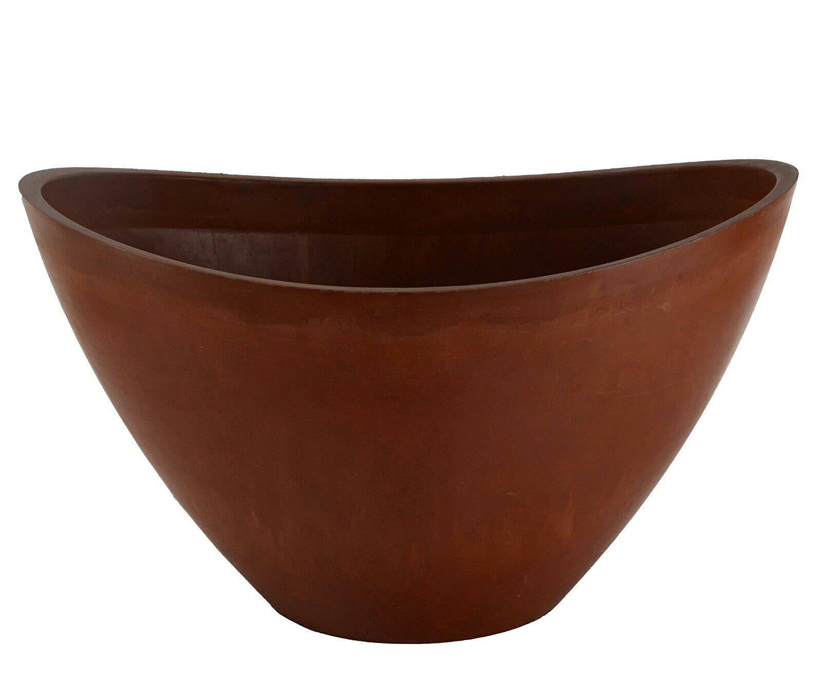 BELOFAY Terracotta Oval Plastic Plant Pots, Modern Decorative Herb Planter with Drainage Holes for All House Plants, Herbs, Foliage Plant, and Seeding Nursery