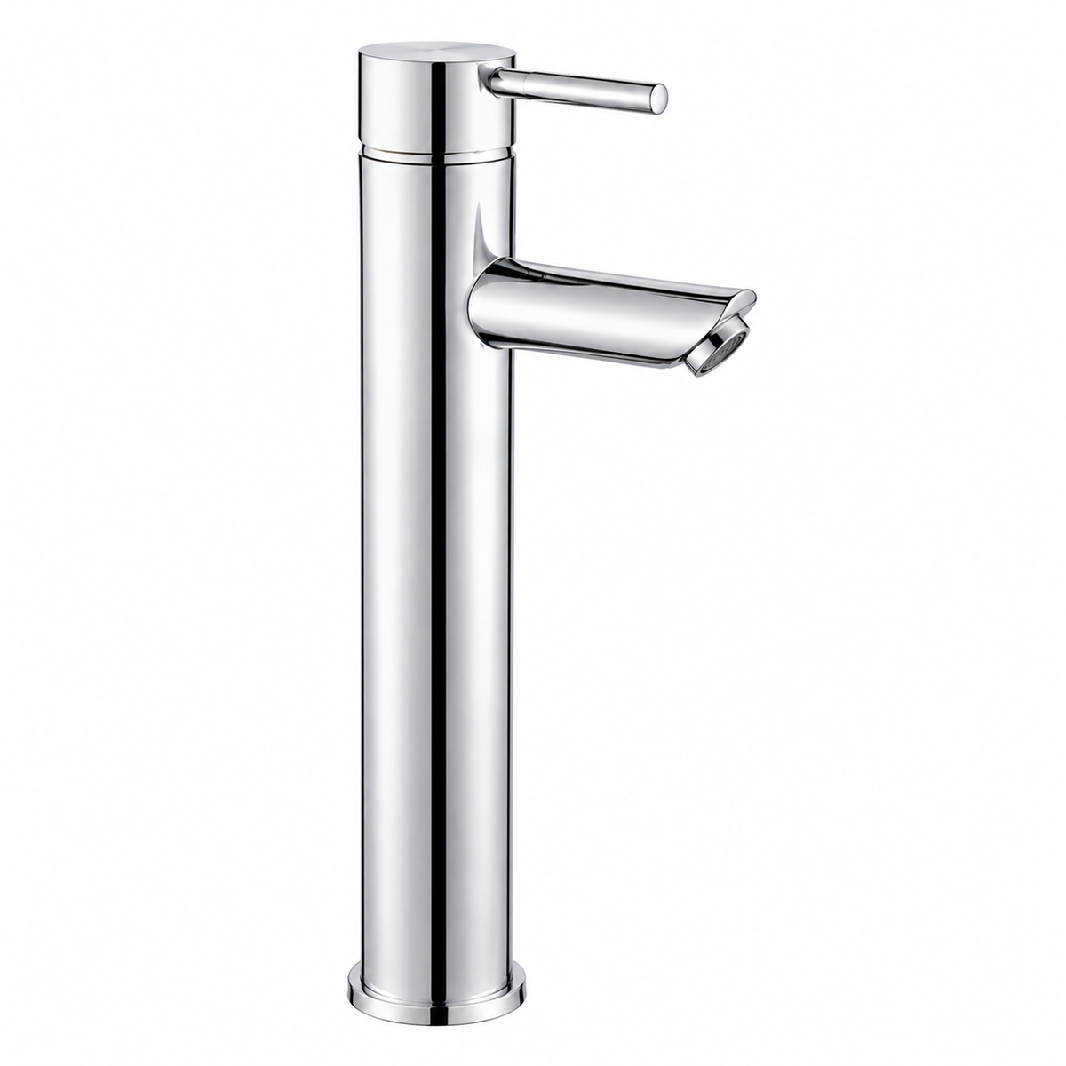 BELOFAY Waterfall Spout Faucet with Chrome Polish, Short Bathroom Tap Mixer with UK Standard Hoses