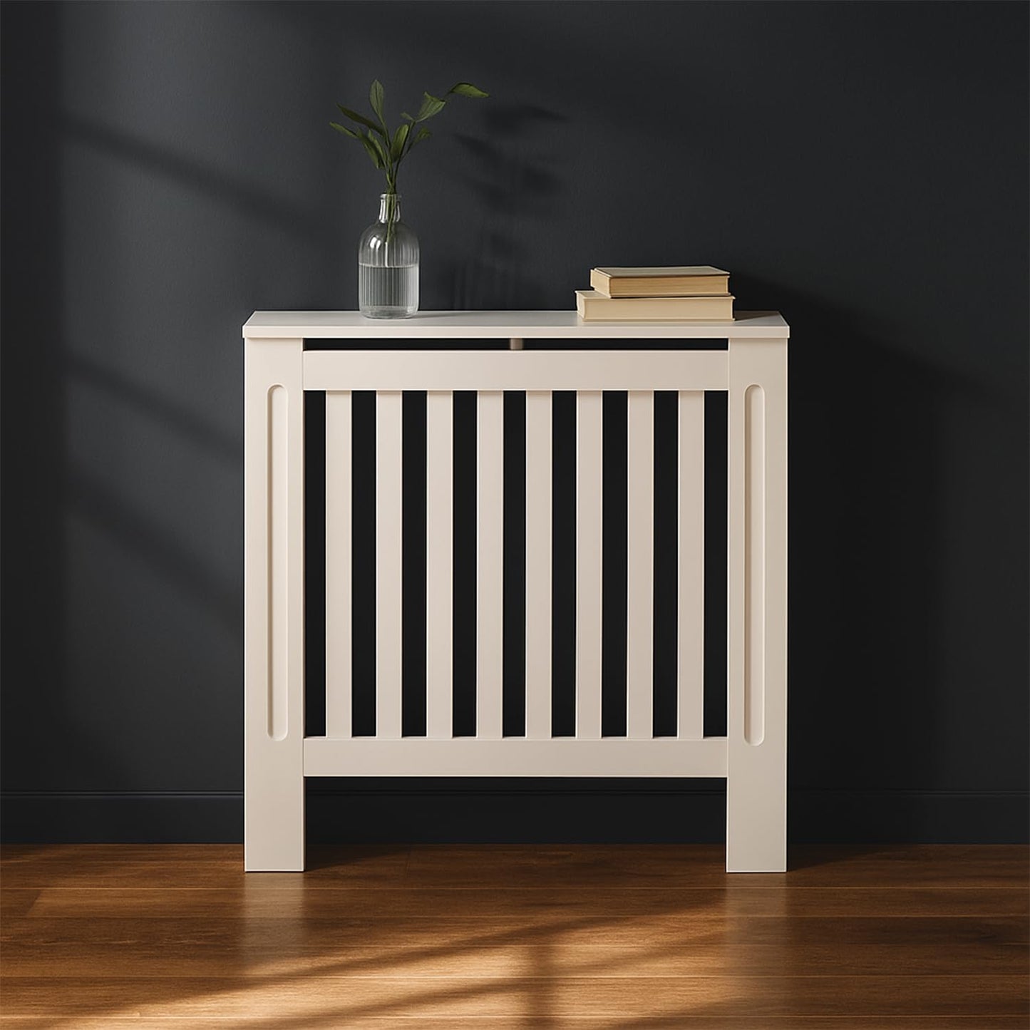 BELOFAY White Radiator Cover with Stylish Compact Shelf, Durable & Space-Saving, Easy Assembly for Modern Homes