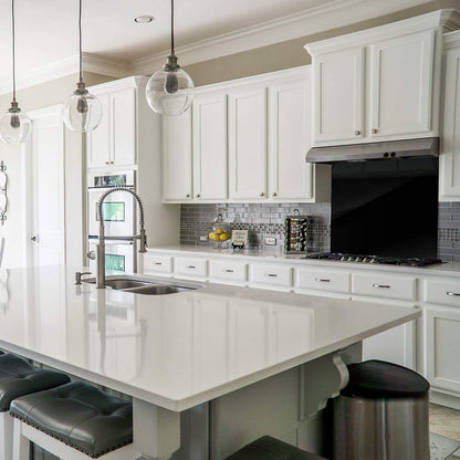 BELOFAY Black Tempered Glass Splashback for Kitchen with 6mm Toughened Glass (ADHESIVE INCLUDED)