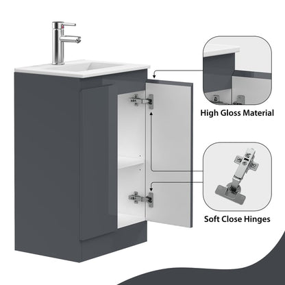 BELOFAY Denvor 500mm Floor Standing Bathroom Vanity Unit With Basin