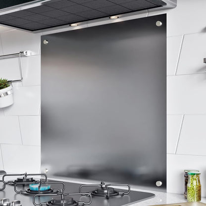 1mm Thick Grey Stainless Steel Splashback for Kitchen with Brushed Finish with Holes (SCREWS INCLUDED)