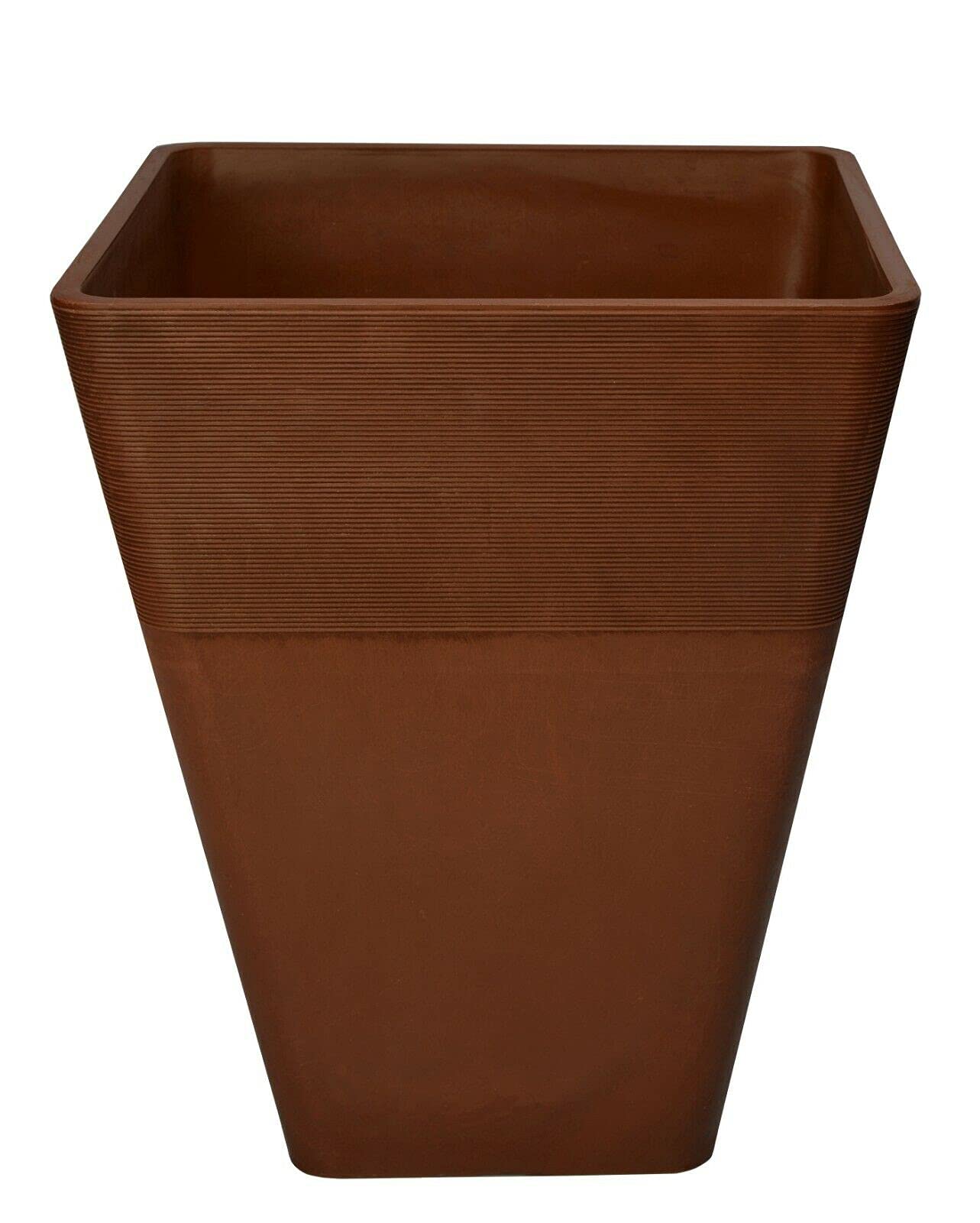 BELOFAY Terracotta Square Plastic Plant Pots, Modern Decorative Herb Planter with Drainage Holes for All House Plants, Herbs, Foliage Plant, and Seeding Nursery