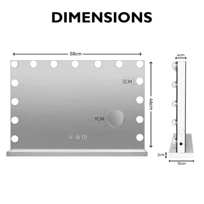 BELOFAY Hollywood Vanity Mirror with Dimmable Makeup Lights, Touch Screen To Select 3 Colour Modes