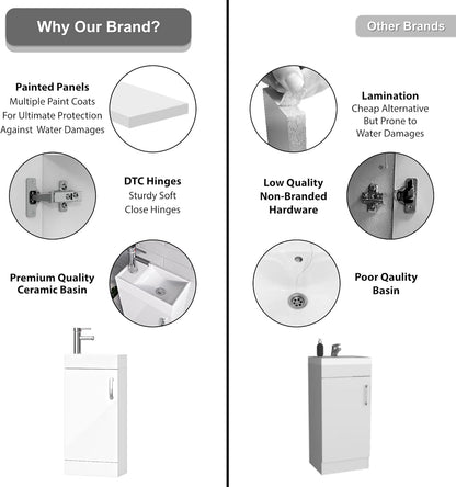 BELOFAY New York 400mm Floor Standing Bathroom Vanity Unit With Basin