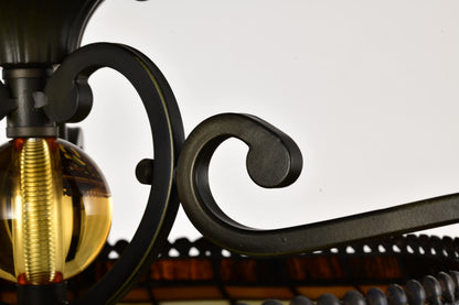 BELOFAY Art Deco Tiffany Ceiling Light Stained Glass Art Deco Handmade Uplighter Shade Ceiling Lights for Living Room, Bedroom, Dining Room and Kitchen