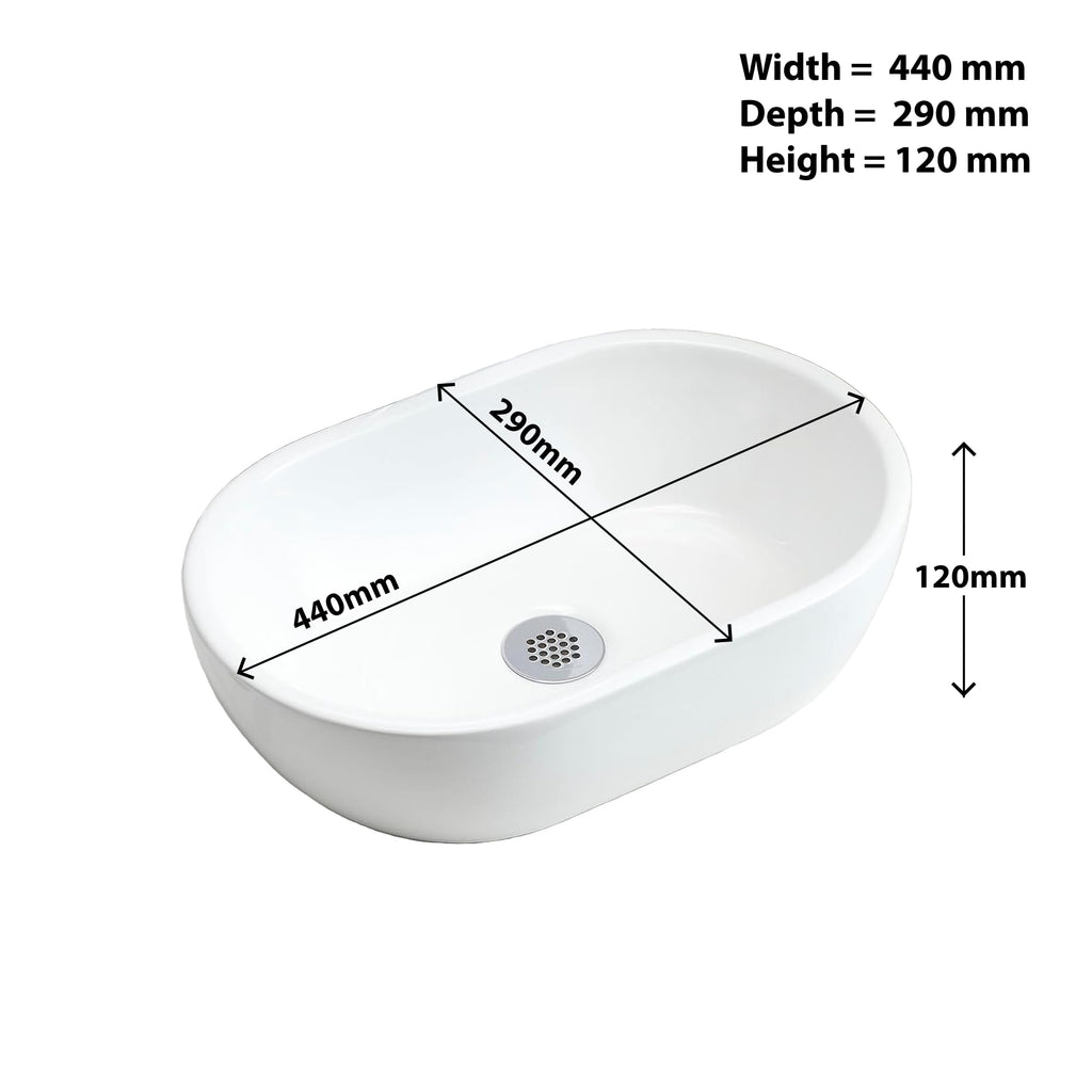 BELOFAY Requor Oval Modern White Bathroom Counter Top Sink