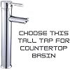 BELOFAY Waterfall Spout Faucet with Chrome Polish, Tall Bathroom Tap Mixer with UK Standard Hoses