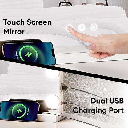 BELOFAY Hollywood Vanity Mirror with Dimmable Makeup Lights, Touch Screen To Select 3 Colour Modes