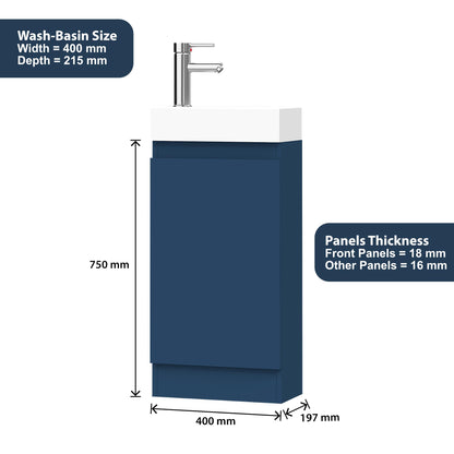BELOFAY Denvor 400mm Floor Standing Bathroom Vanity Unit With Basin