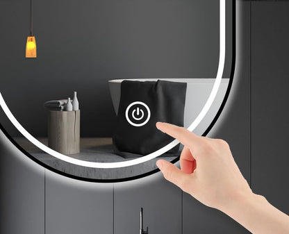 BELOFAY Amais Oval Bathroom LED Mirror with Dimmable Lights, Anti-fog, Shatter-Proof Tempered Glass
