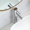BELOFAY Waterfall Spout Faucet with Chrome Polish, Tall Bathroom Tap Mixer with UK Standard Hoses