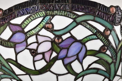 BELOFAY Wild Vine Tiffany Ceiling Light Stained Glass Art Deco Handmade Uplighter Shade Ceiling Lights for Living Room, Bedroom, Dining Room and Kitchen
