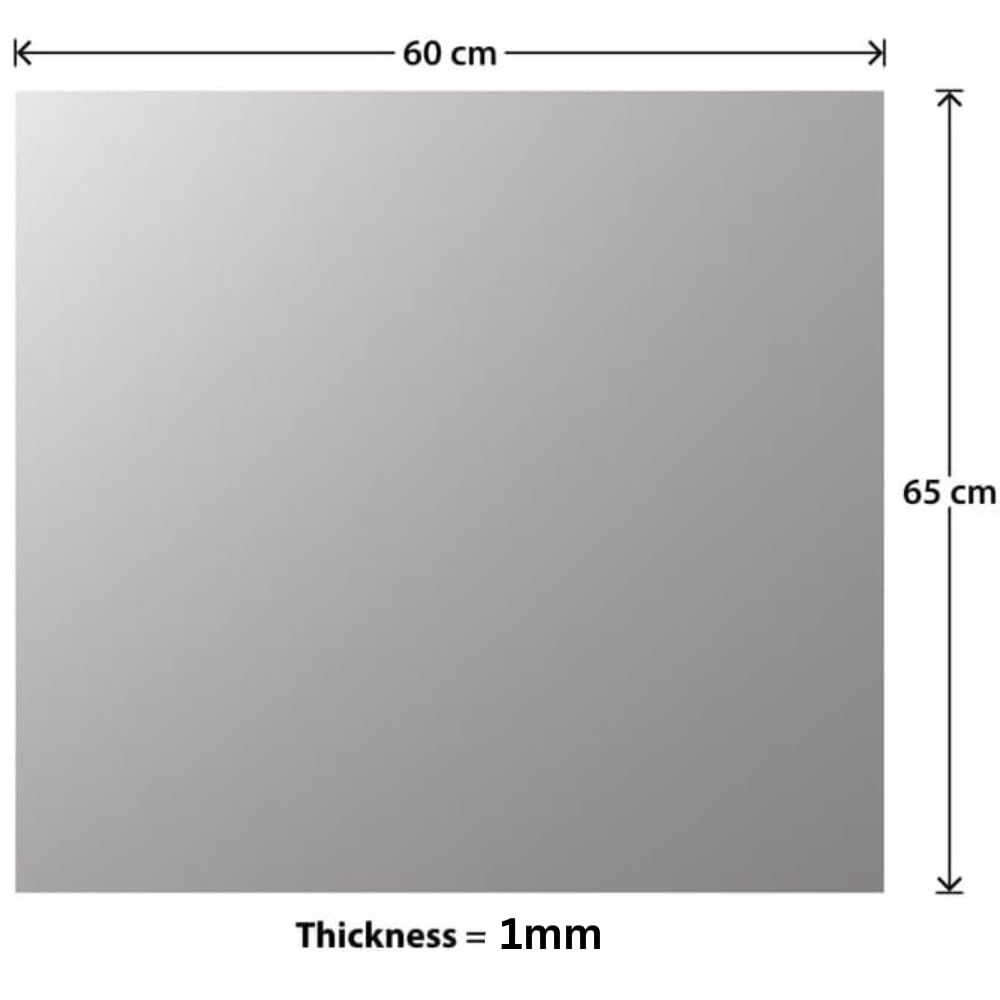 1mm Thick Grey Stainless Steel Splashback for Kitchen with Brushed Finish (ADHESIVE INCLUDED)