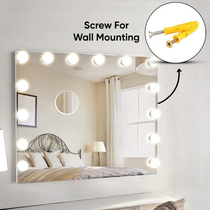 BELOFAY Hollywood Vanity Mirror with Dimmable Makeup Lights, Touch Screen To Select 3 Colour Modes