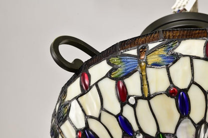 BELOFAY Dragon Tiffany Ceiling Light Stained Glass Art Deco Handmade Uplighter Shade Ceiling Lights for Living Room, Bedroom, Dining Room and Kitchen