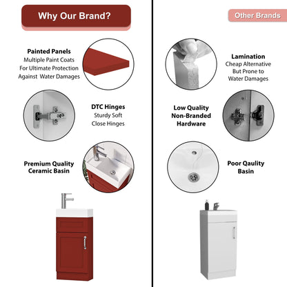 BELOFAY Crawley 400mm Floor Standing Bathroom Vanity Unit With Basin