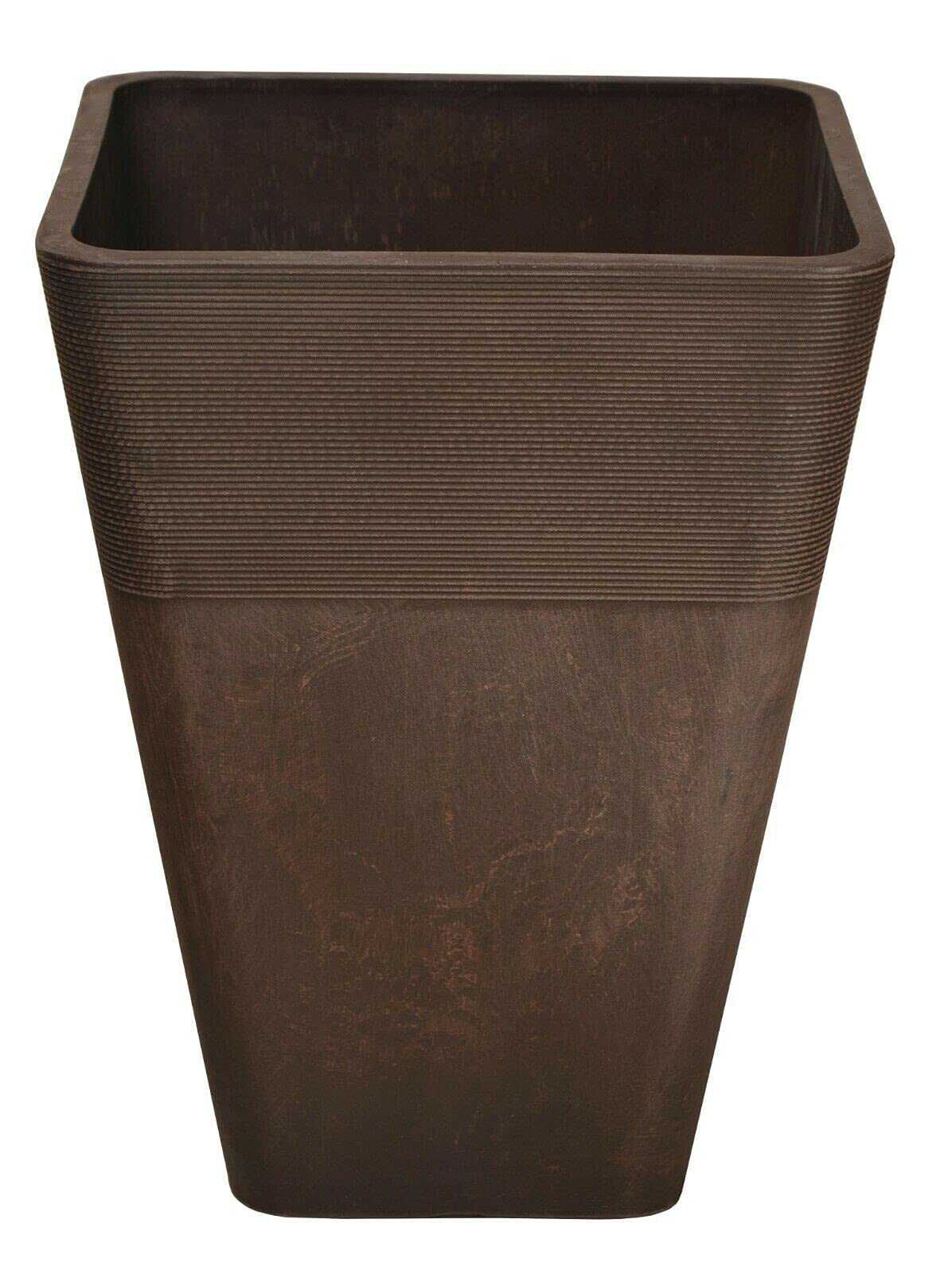 BELOFAY Chocolate Square Plastic Plant Pots, Modern Decorative Herb Planter with Drainage Holes for All House Plants, Herbs, Foliage Plant, and Seeding Nursery