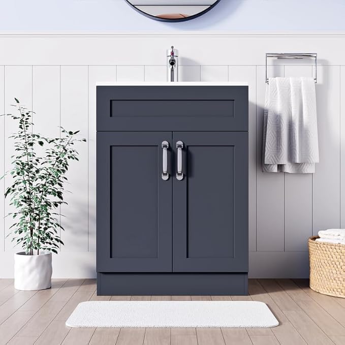 BELOFAY Crawley 600mm Floor Standing Bathroom Vanity Unit With Basin