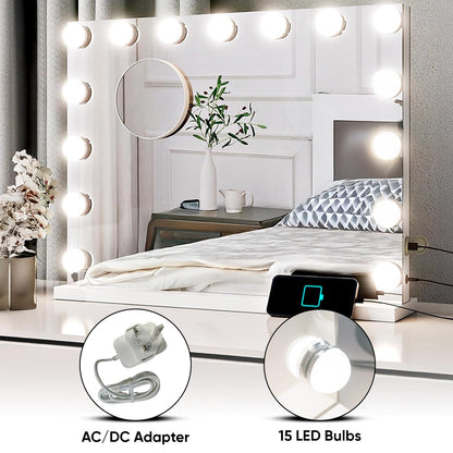 BELOFAY Hollywood Vanity Mirror with Dimmable Makeup Lights, Touch Screen To Select 3 Colour Modes