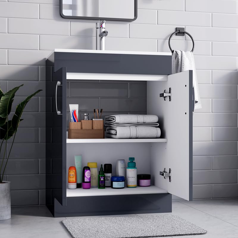 BELOFAY New York 600mm Floor Standing Bathroom Vanity Unit With Basin