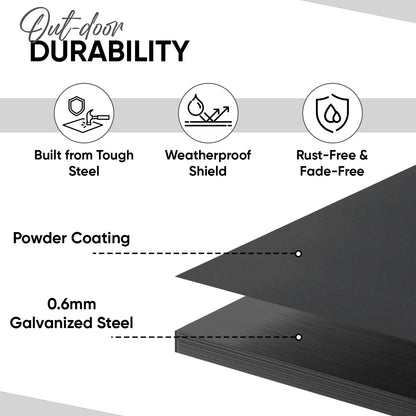 BELOFAY Medium Black Lockable Parcel Box – Wall-Mounted