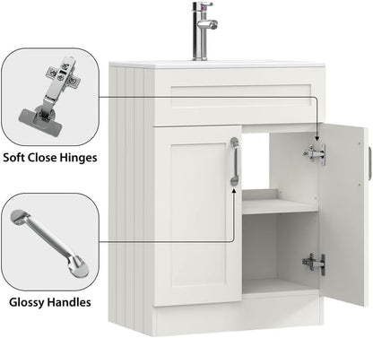 BELOFAY Crawley 500mm Floor Standing Bathroom Vanity Unit With Basin
