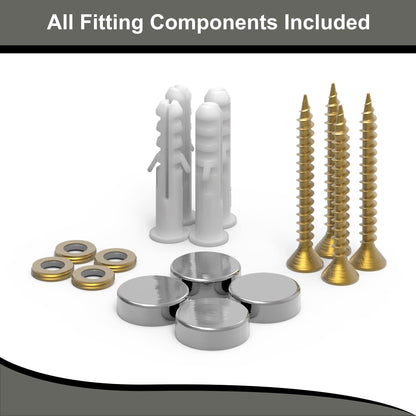 BELOFAY Clear Tempered Glass Splashback for Kitchen with 6mm Toughened Glass (SCREWS INCLUDED)