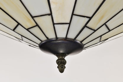 BELOFAY Mission Style Tiffany Ceiling Light Stained Glass Art Deco Handmade Uplighter Shade Ceiling Lights for Living Room, Bedroom, Dining Room and Kitchen