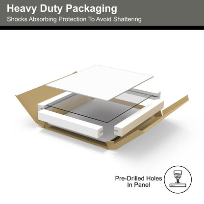 BELOFAY Clear Tempered Glass Splashback for Kitchen with 6mm Toughened Glass (SCREWS INCLUDED)