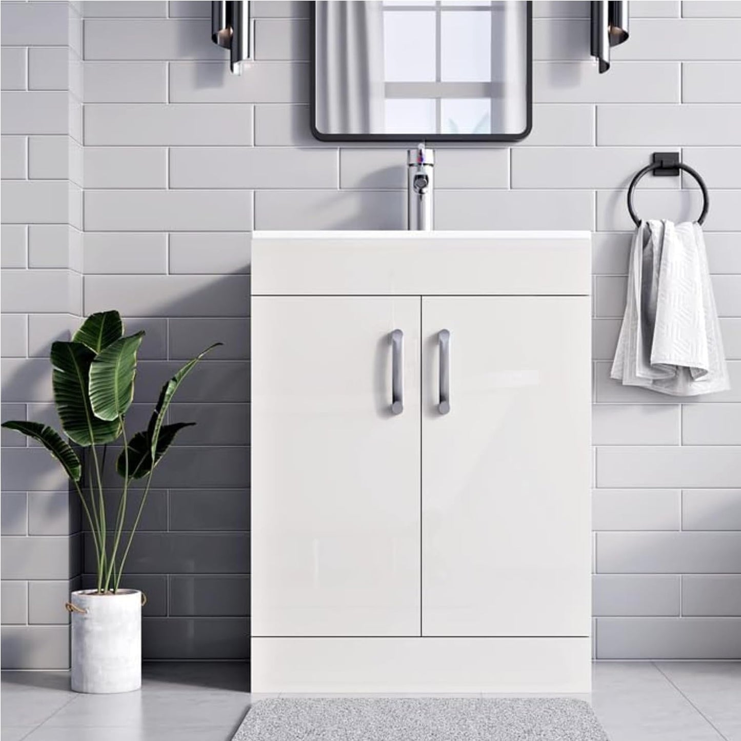 BELOFAY New York 600mm Floor Standing Bathroom Vanity Unit With Basin