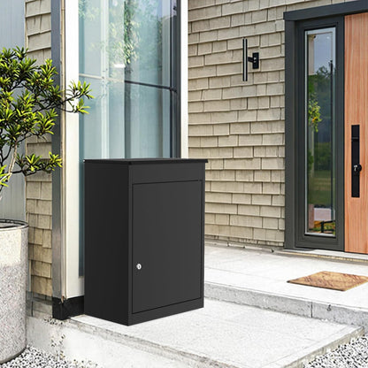 BELOFAY Medium Black Lockable Parcel Box – Wall-Mounted