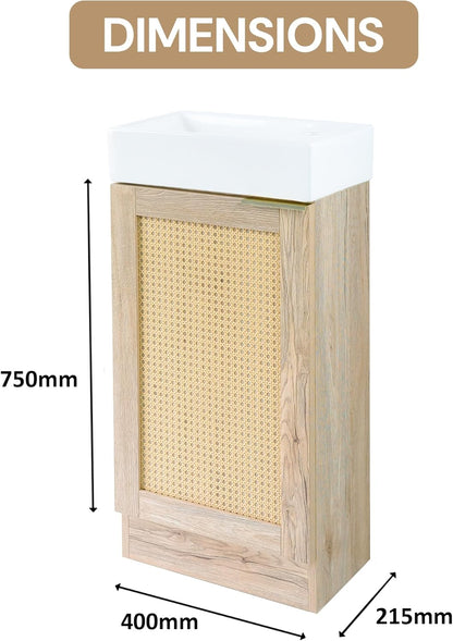 BELOFAY Franklin 400mm Floor Standing Bathroom Vanity Unit With Basin