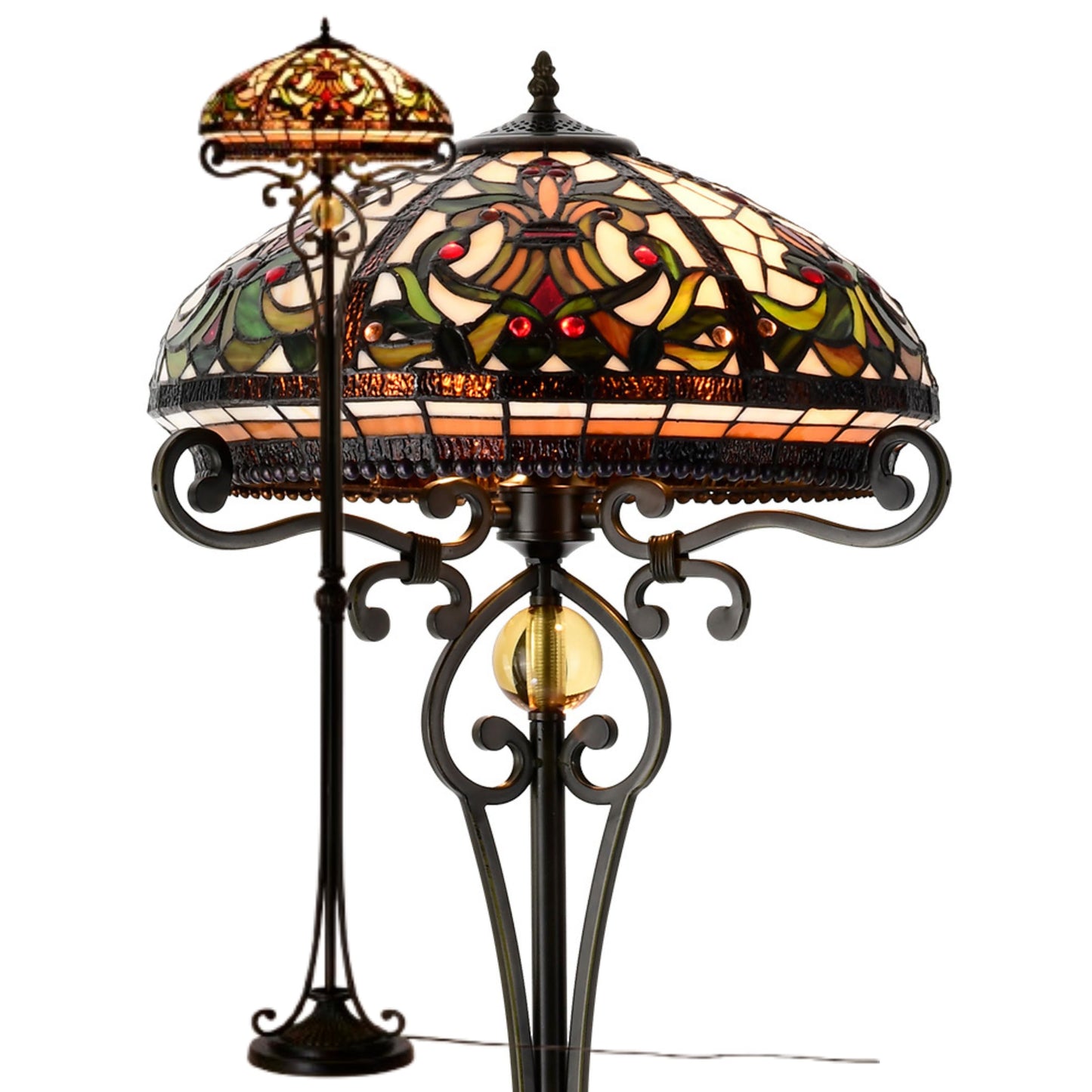 BELOFAY Tiffany Floor Lamps, Stained Glass Handmade Tiffany Lights Floor Lamps for Bedrooms, Living Room and Lounge