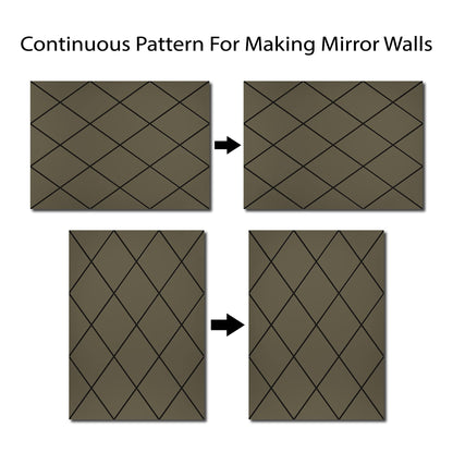 BELOFAY Art Deco Bronze Rectangular Wall Mirror – Modern Wall-Mounted Glass Design for Bedroom, Hallway & Lounge