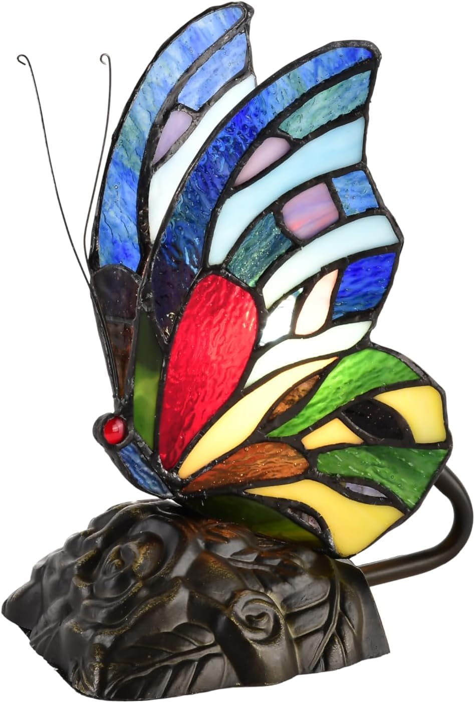 BELOFAY Tiffany Stained Glass Handmade Vintage Bedside Table Lamps for Bedroom (8 inches)