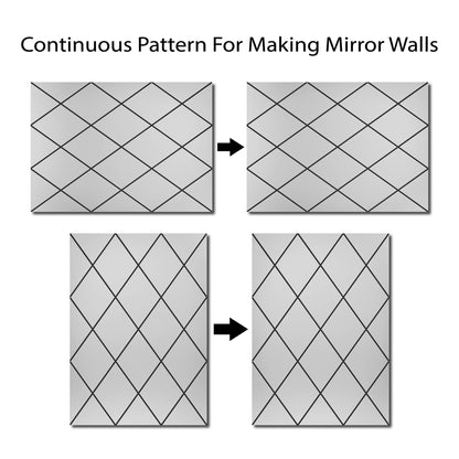 BELOFAY Art Deco Clear Rectangular Wall Mirror – Modern Wall-Mounted Glass Design for Bedroom, Hallway & Lounge