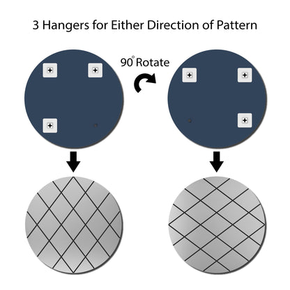 BELOFAY Art Deco 50cm Clear Round Wall Mirror – Modern Wall-Mounted Glass Design for Bedroom, Hallway & Lounge