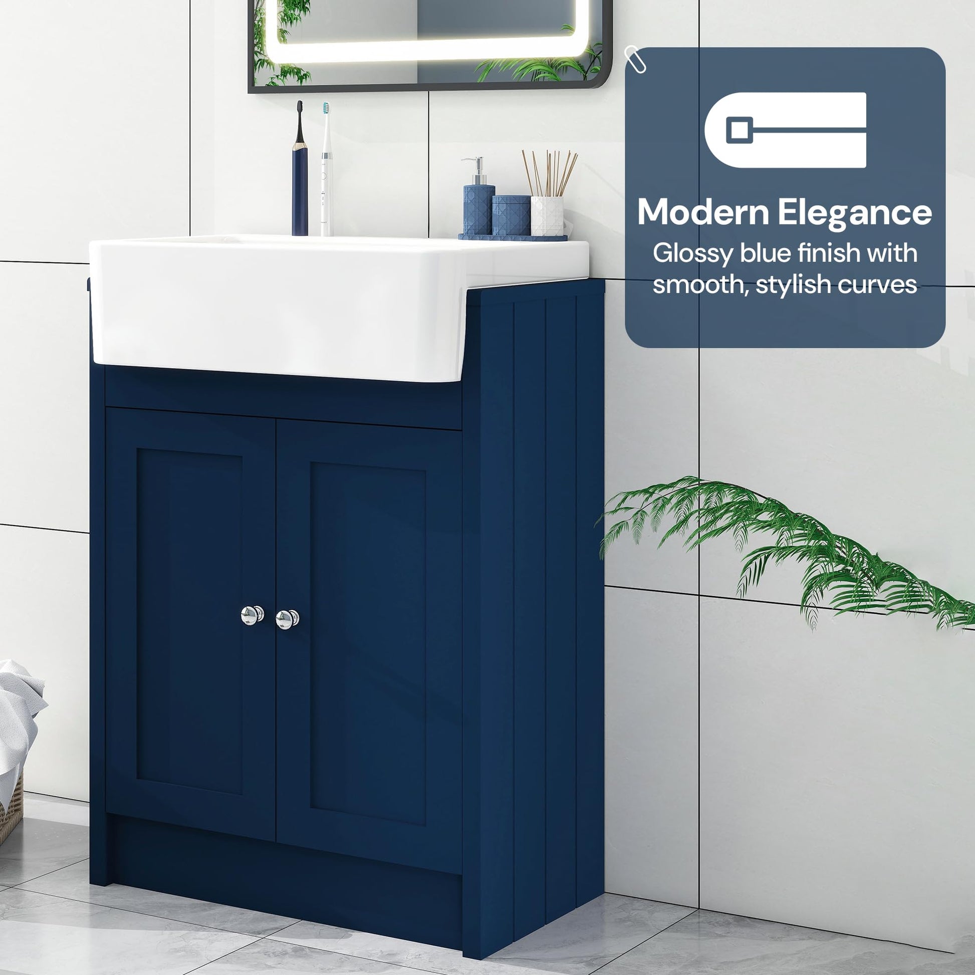 BELOFAY Crawlex 600mm Floor Standing Bathroom Vanity Unit With Basin