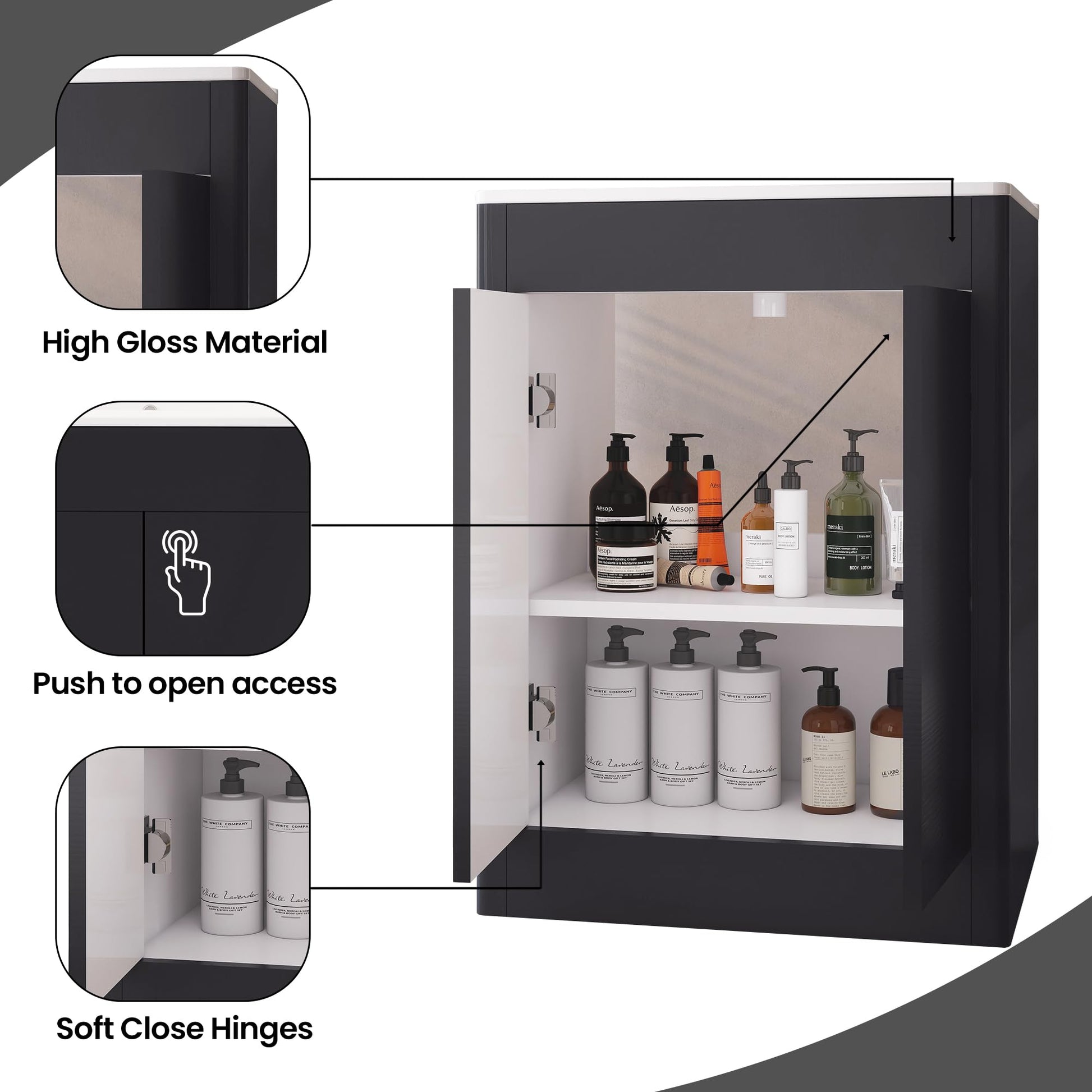BELOFAY Edison 600mm Floor Standing Bathroom Vanity Unit With Basin