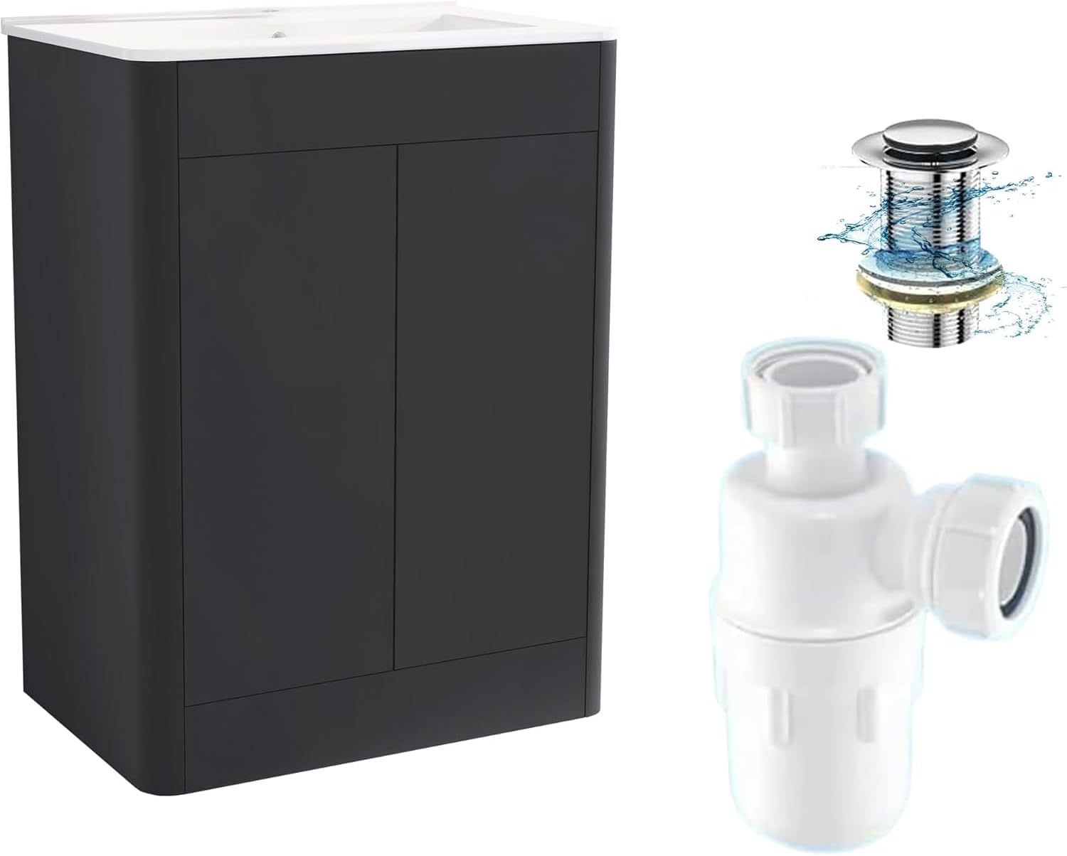 BELOFAY Edison 600mm Floor Standing Bathroom Vanity Unit With Basin