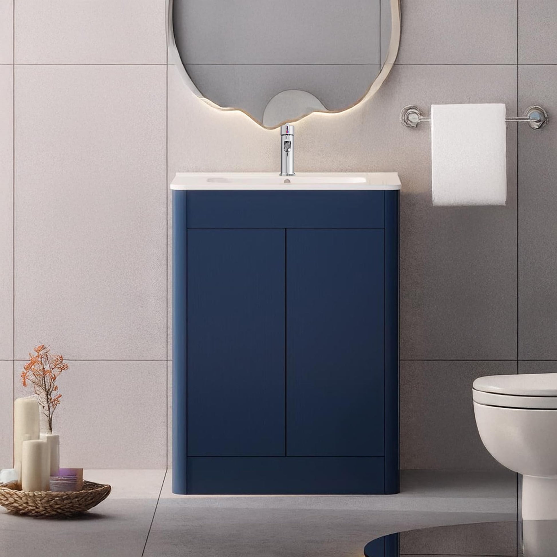 BELOFAY Edison 600mm Floor Standing Bathroom Vanity Unit With Basin