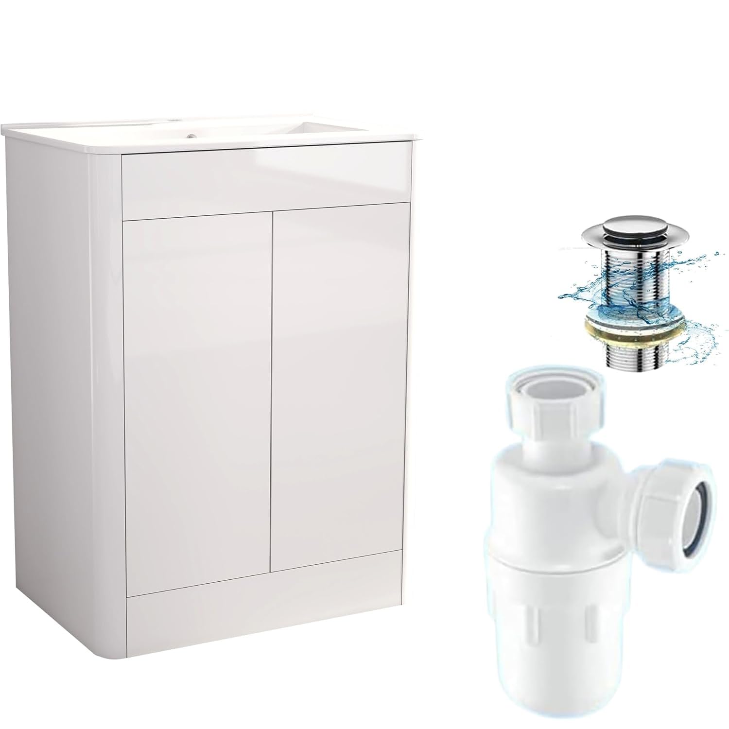 BELOFAY Edison 600mm Floor Standing Bathroom Vanity Unit With Basin