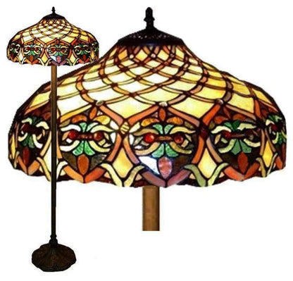 BELOFAY Tiffany Floor Lamps, Stained Glass Handmade Tiffany Lights Floor Lamps for Bedrooms, Living Room and Lounge