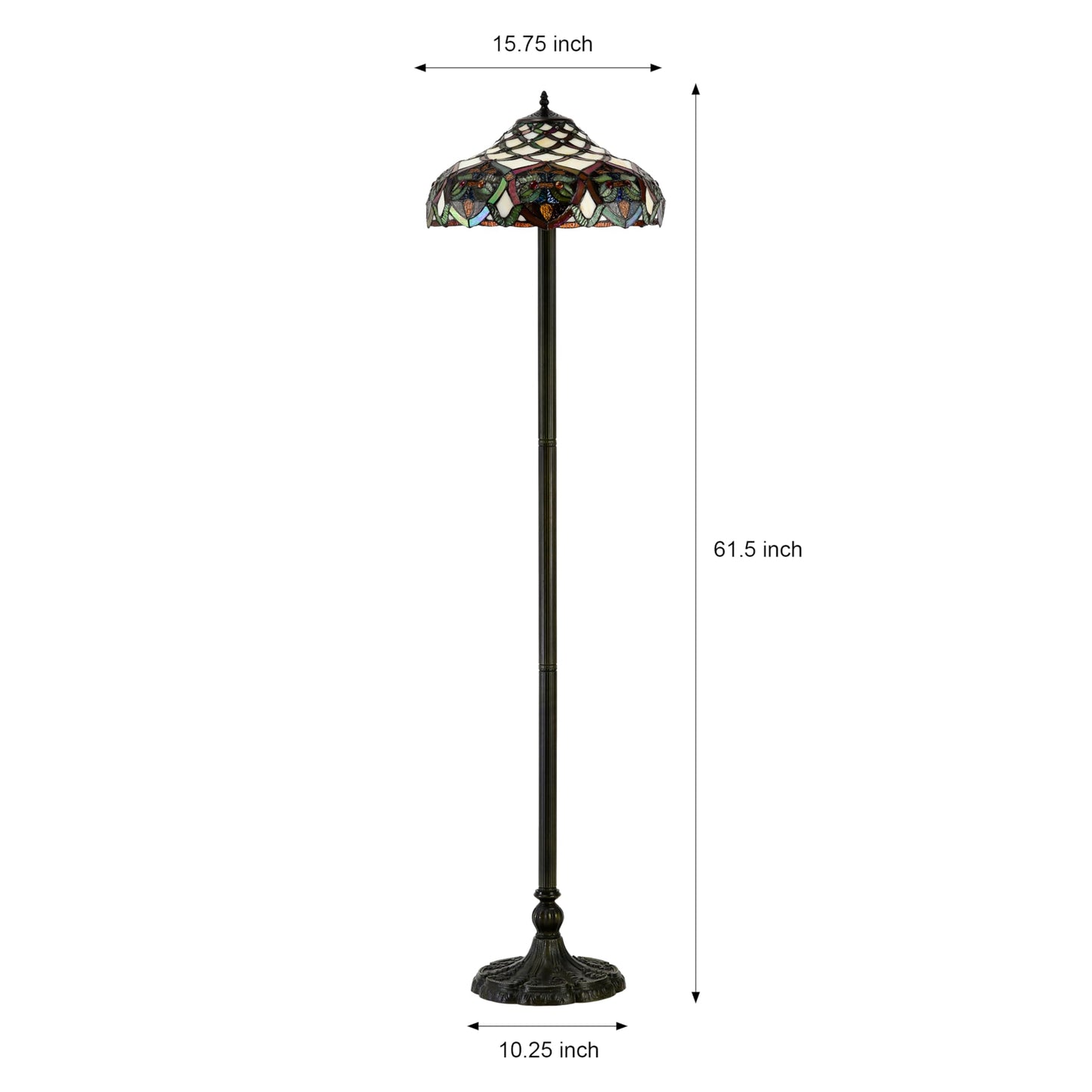 BELOFAY Tiffany Floor Lamps, Stained Glass Handmade Tiffany Lights Floor Lamps for Bedrooms, Living Room and Lounge