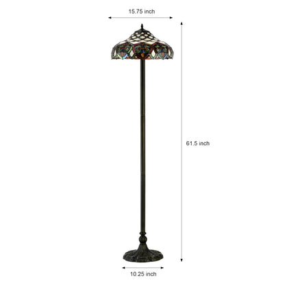 BELOFAY Tiffany Floor Lamps, Stained Glass Handmade Tiffany Lights Floor Lamps for Bedrooms, Living Room and Lounge