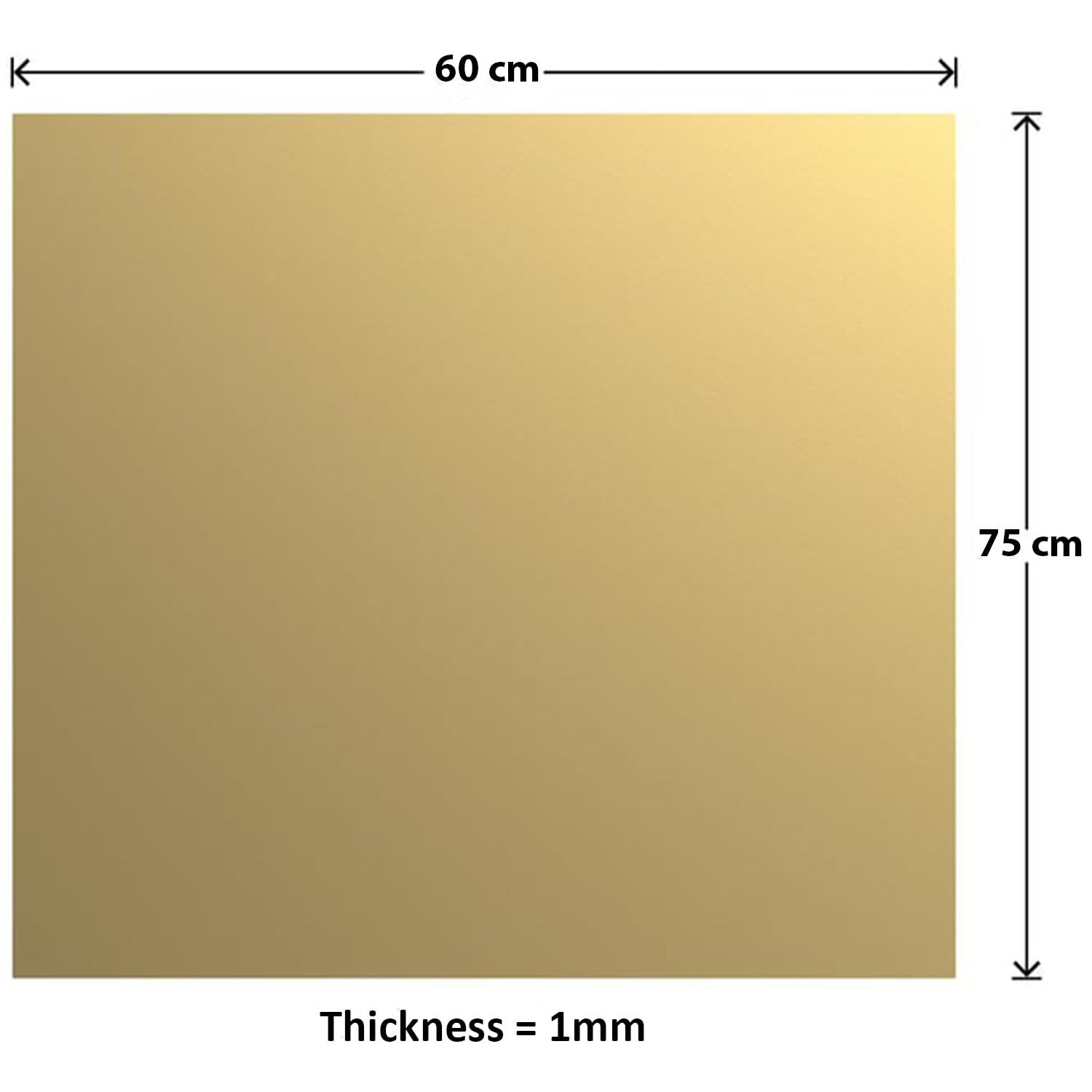 BELOFAY 1mm Thick Stainless Steel Splashback for Kitchen With Golden Brushed Finish  (Adhesive/Glue included)