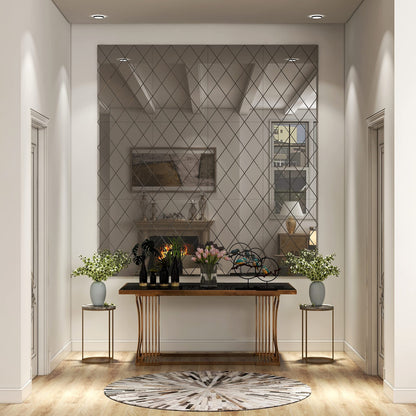 BELOFAY Grey Rectangular Wall Mirror – Modern Wall-Mounted Mirror for Hallway, Entryway & Lounge